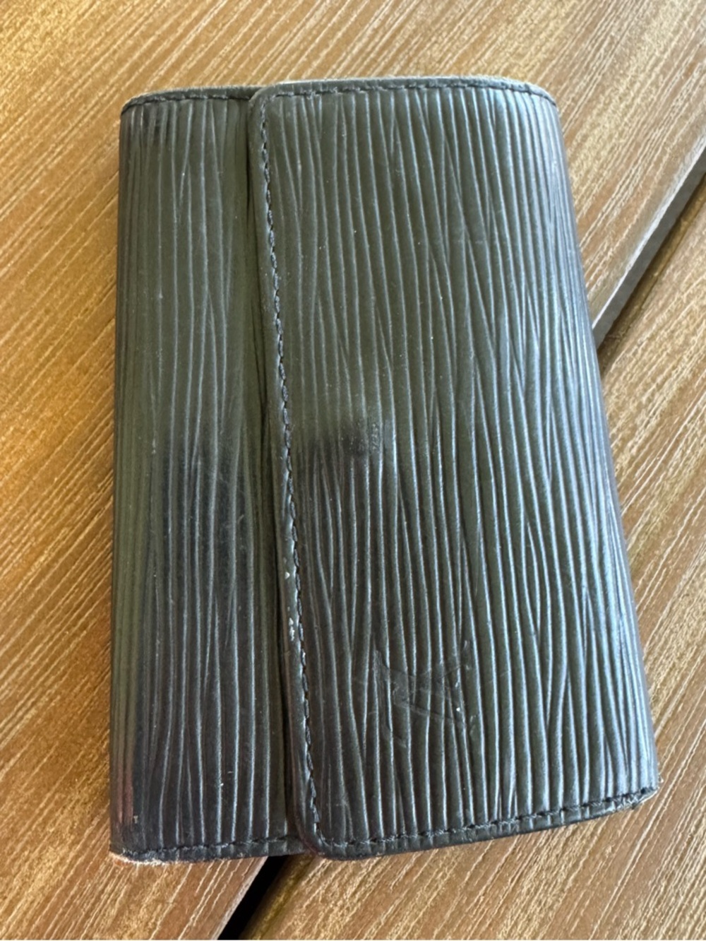 Louis Vuitton Black Epi Leather Key & Card Holder